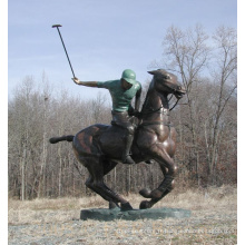 Statue de joueur de Polo en bronze HVLA-163R